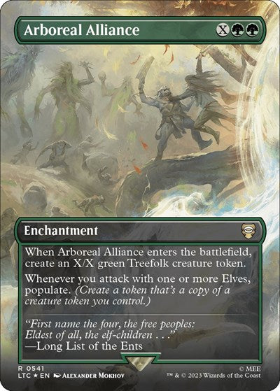 Arboreal Alliance (Borderless) (Surge Foil) (Commander: The Lord of the Rings: Tales of Middle-earth) Light Play Foil