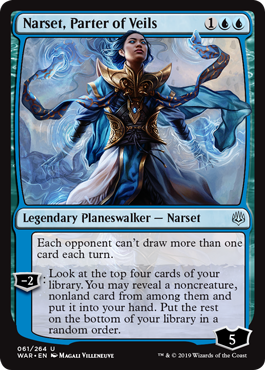 Narset, Parter of Veils (War of the Spark) Light Play Foil