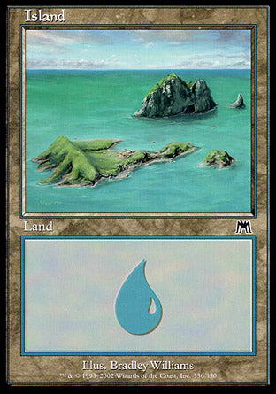 Island (336) (Onslaught) Light Play
