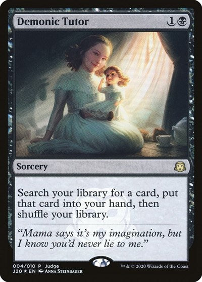 Demonic Tutor (J20) (Promos: Judge) Light Play Foil