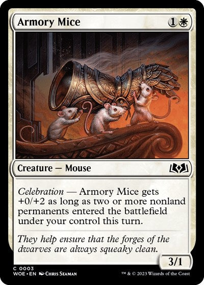 Armory Mice (Wilds of Eldraine) Light Play Foil