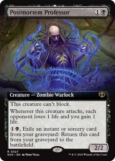Postmortem Professor (Extended Art) (Secrets of Strixhaven) Near Mint Foil