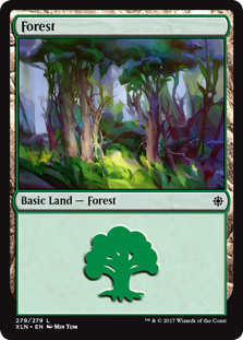Forest (279) (Ixalan) Light Play