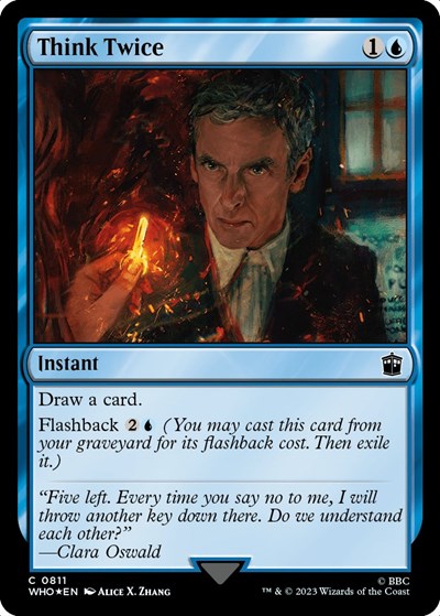 Think Twice (Surge Foil) (Universes Beyond: Doctor Who) Near Mint Foil