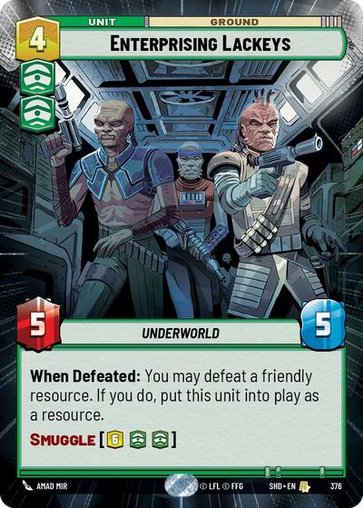 Enterprising Lackeys (Hyperspace) (Shadows of the Galaxy) Near Mint Foil
