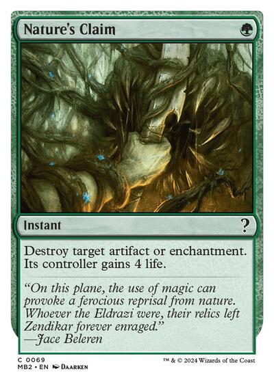 Nature's Claim (White Border) (Mystery Booster 2) Light Play