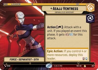 Asajj Ventress Unparalleled Adversary (Hyperspace) (Twilight of the Republic) Near Mint