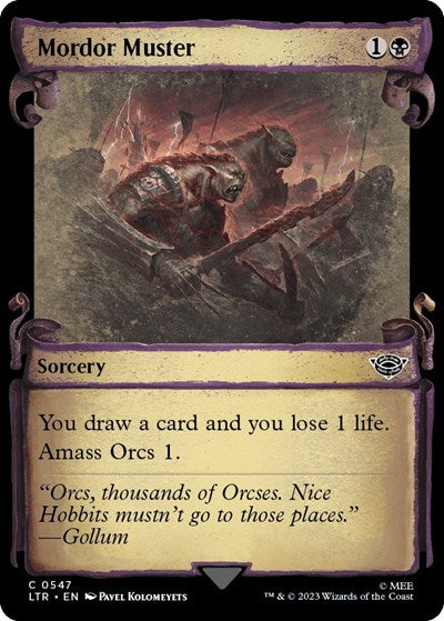 Mordor Muster (Showcase Scrolls) (Universes Beyond: The Lord of the Rings: Tales of Middle-earth) Near Mint Foil