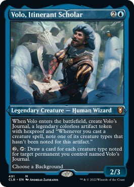 Volo, Itinerant Scholar (Etched Foil) (Commander Legends: Battle for Baldur's Gate) Damaged / Poor Foil