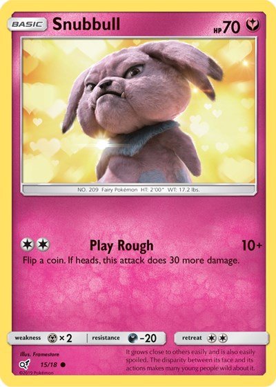 Snubbull (Holo Common) (Detective Pikachu) Light Play Holofoil