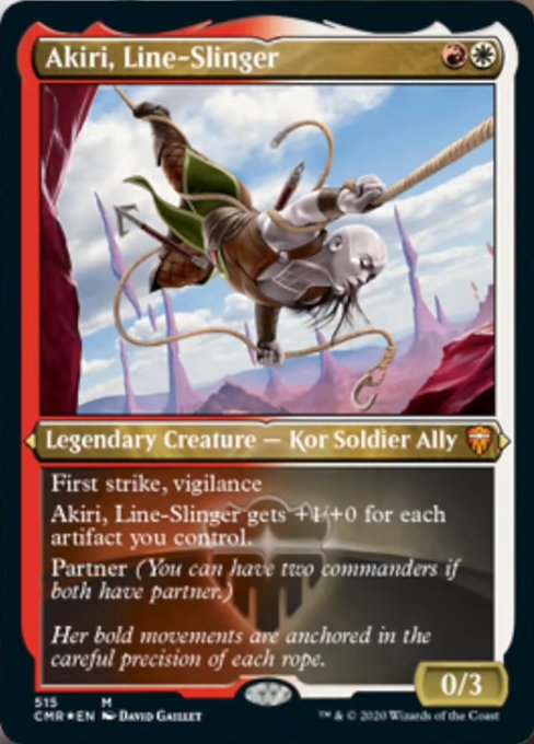 Akiri, Line-Slinger (Foil Etched) (Commander Legends) Light Play Foil