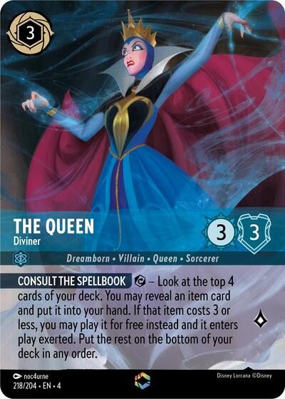 The Queen - Diviner (Enchanted) (Ursula's Return) Near Mint Holofoil