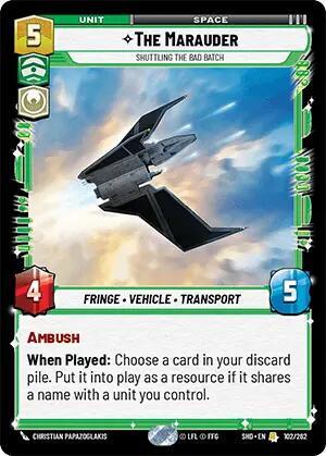 The Marauder Shuttling the Bad Batch (Shadows of the Galaxy) Near Mint Foil