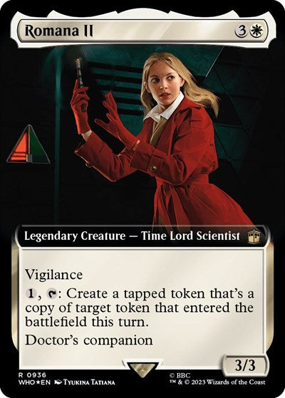 Romana II (Extended Art) (Surge Foil) (Universes Beyond: Doctor Who) Light Play Foil