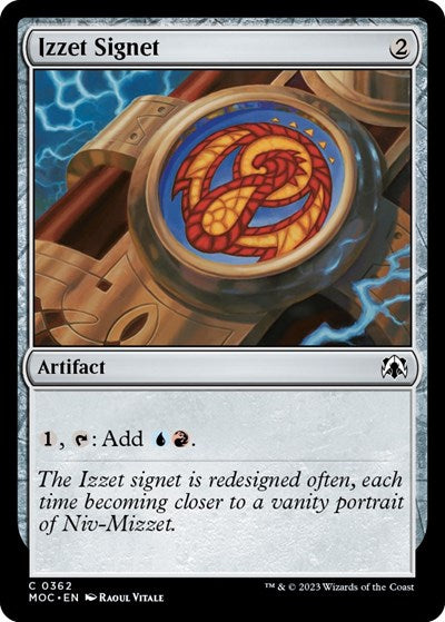 Izzet Signet (Commander: March of the Machine) Light Play