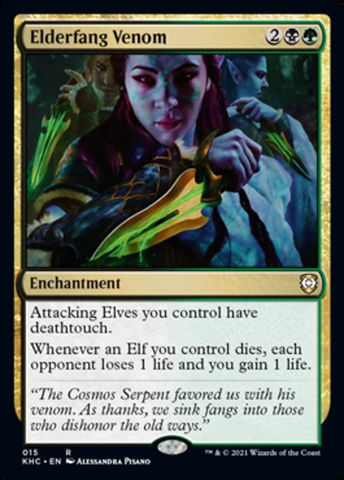 Elderfang Venom (Commander 2021 Kaldheim) Medium Play