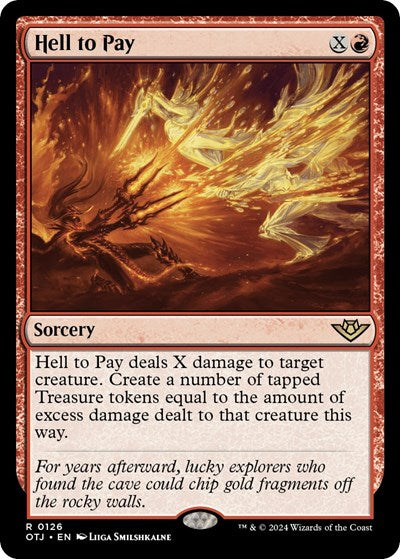 Hell to Pay (Outlaws of Thunder Junction) Light Play Foil