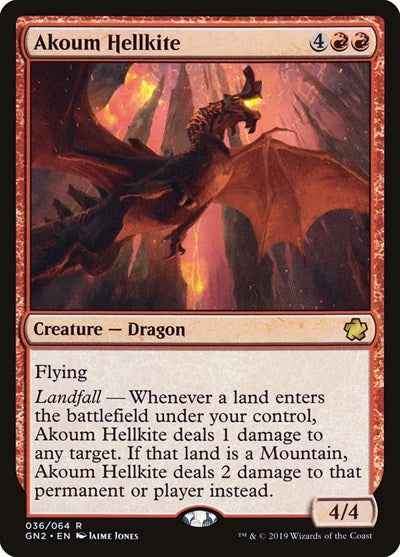 Akoum Hellkite (Magic Game Night 2019) Light Play