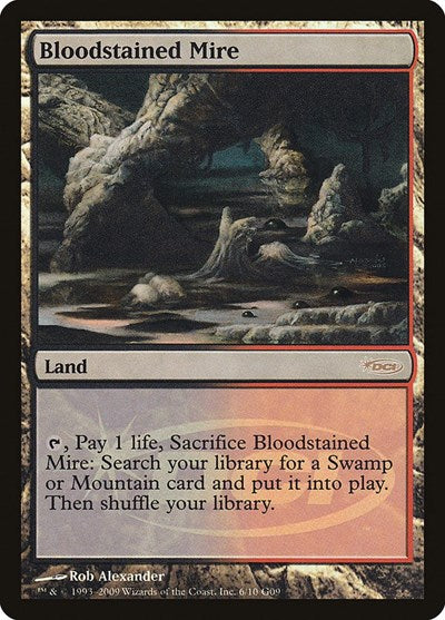 Bloodstained Mire (Promos: Judge) Heavy Play Foil