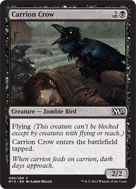 Carrion Crow (Magic 2015 Core Set) Medium Play Foil