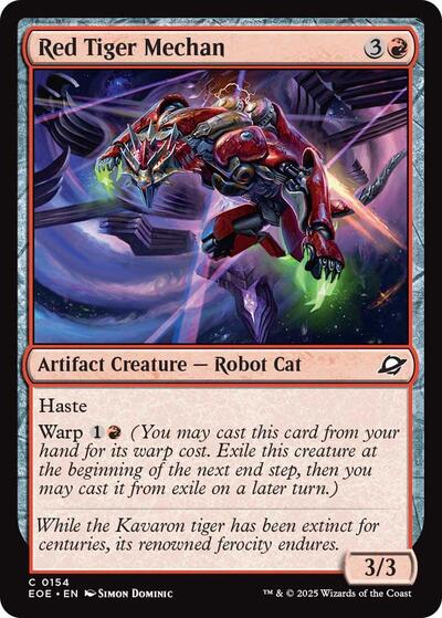 Red Tiger Mechan (Edge of Eternities) Light Play Foil