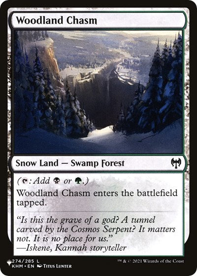 Woodland Chasm (Secret Lair Commander: From Cute to Brute) Light Play