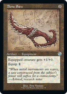 Bone Saw (Schematic) (The Brothers' War: Retro Frame Artifacts) Light Play Foil