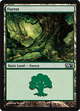 Forest (248) (Magic 2012 Core Set) Heavy Play Foil