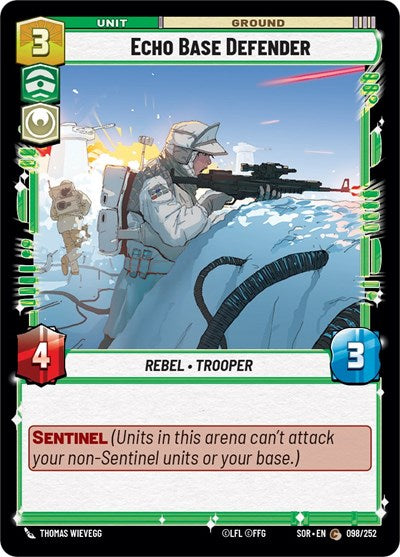 Echo Base Defender (Spark of Rebellion) Near Mint Foil