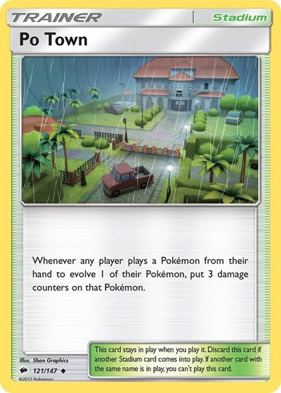 Po Town (SM - Burning Shadows) Light Play Reverse Holofoil