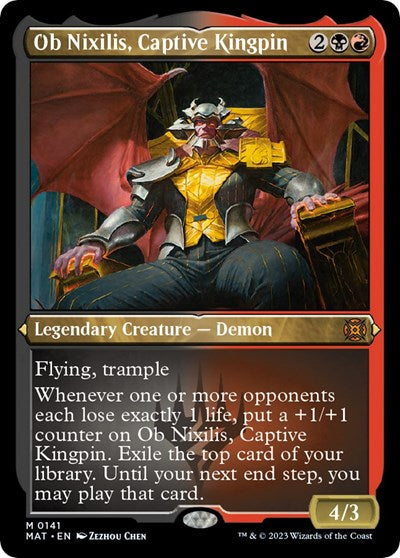Ob Nixilis, Captive Kingpin (Foil Etched) (March of the Machine: The Aftermath) Light Play Foil