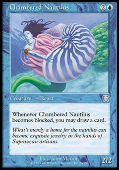 Chambered Nautilus (Mercadian Masques) Light Play Foil