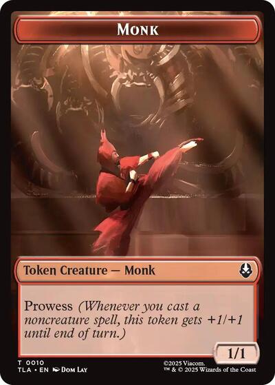 Monk / Food (0021) Double-Sided Token (Avatar: The Last Airbender) Near Mint Foil