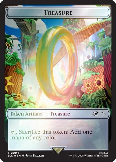 Treasure Token (2094) (Rainbow Foil) (Secret Lair) Damaged / Poor Foil