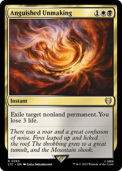 Anguished Unmaking (Commander: The Lord of the Rings: Tales of Middle-earth) Damaged / Poor