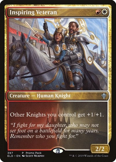 Inspiring Veteran (Promo Pack: Throne of Eldraine) Near Mint Foil