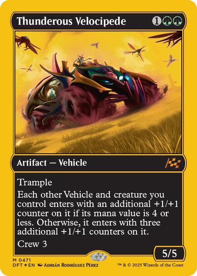 Thunderous Velocipede (First-Place Foil) (Aetherdrift) Light Play Foil