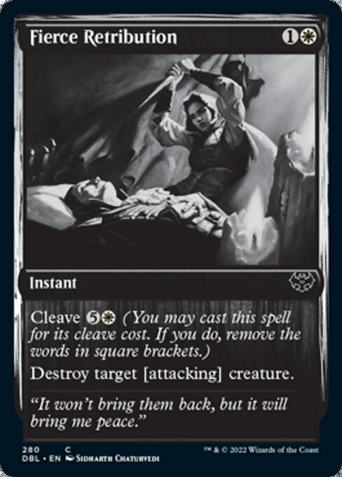 Fierce Retribution (Innistrad: Double Feature) Light Play Foil