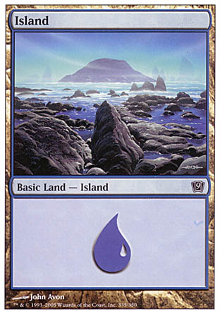 Island (335) (9th Edition) Heavy Play