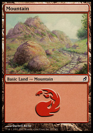 Mountain (297) (Lorwyn) Light Play