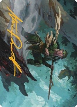 Gwenna, Eyes of Gaea Art Card (Gold-Stamped Signature) (Art Series: The Brothers' War) Near Mint