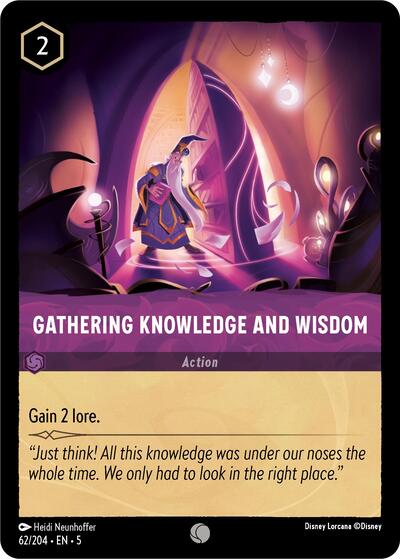 Gathering Knowledge and Wisdom (Shimmering Skies) Near Mint Cold Foil