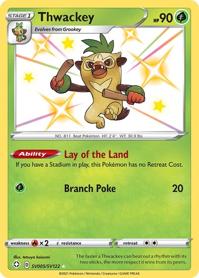Thwackey (Shining Fates: Shiny Vault) Near Mint Holofoil