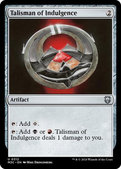 Talisman of Indulgence (Commander: Modern Horizons 3) Medium Play