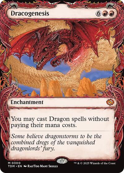 Dracogenesis (0300) (Showcase) (Tarkir: Dragonstorm) Light Play Foil