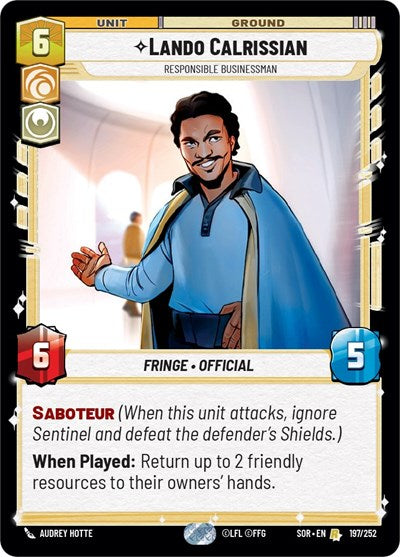 Lando Calrissian Responsible Businessman (Spark of Rebellion) Near Mint