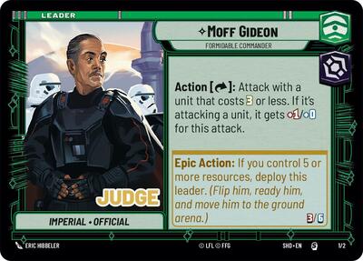 Moff Gideon Formidable Commander (Judge Promos) Near Mint