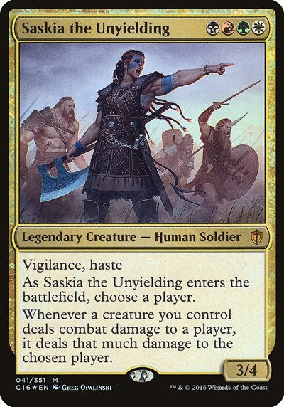 Saskia the Unyielding (Commander 2016) (Oversize Cards) Near Mint Foil