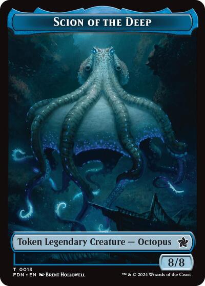 Scion of the Deep / Koma's Coil Doubled-Sided Token (Foundations) Near Mint Foil