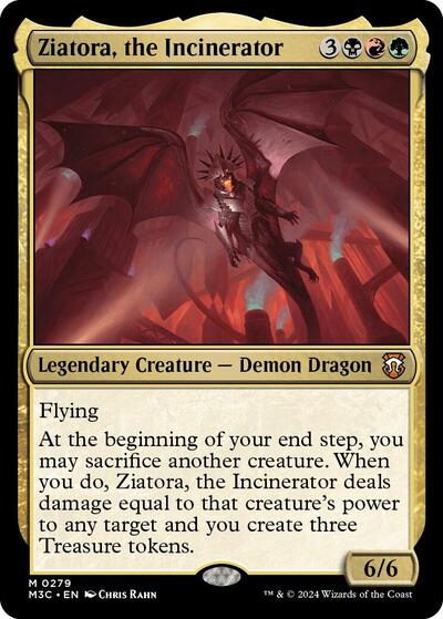 Ziatora, the Incinerator (Ripple Foil) (Commander: Modern Horizons 3) Light Play Foil